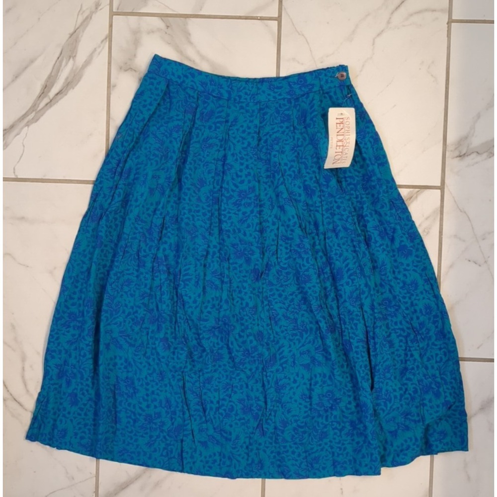NWT VTG‎ Sophisticates By Pendleton Womens Sz 12 Made In USA A Line Floral Skirt